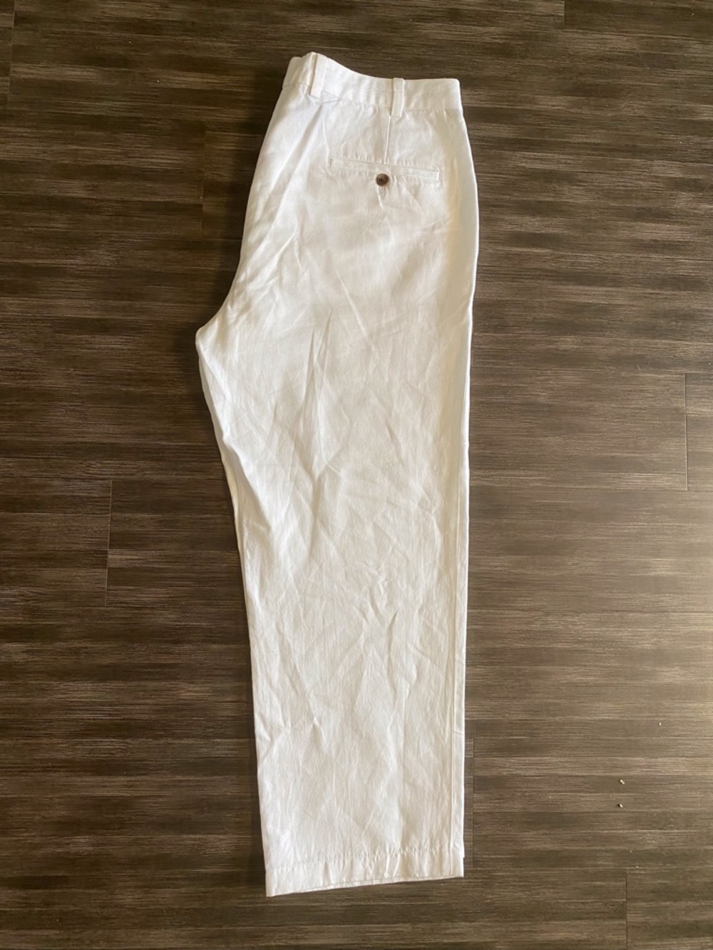 Brooks Brothers Irish linen White Clark pants